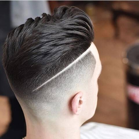 Ideias de corte em V masculino com risco