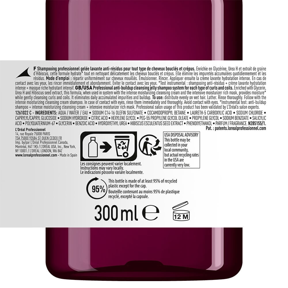 Shampoo Antirresiduos Anti-Buildup Curl Expression Serie Expert L'Oreal Professionnel 300ml