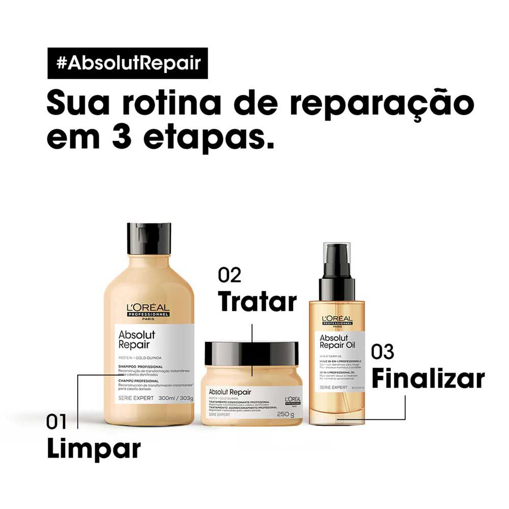 Mascara Capilar Absolut Repair Gold Quinoa Serie Expert L’Oreal Professionnel